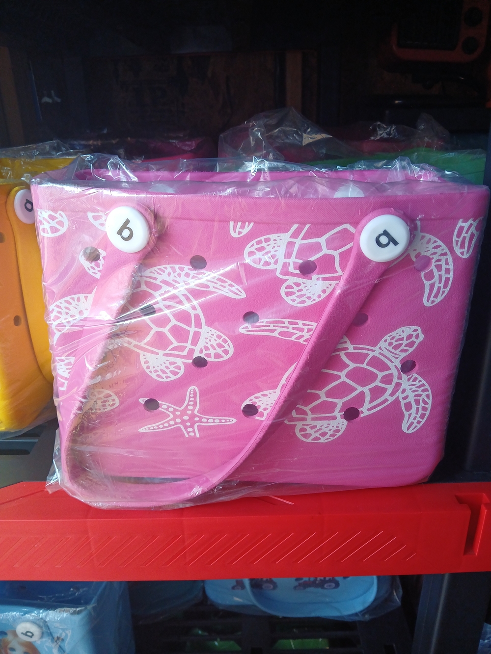Pink Turtle Small size - bogg like bag